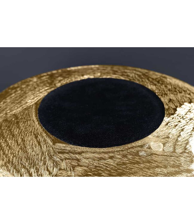 Invicta Interior Moderne decoratieve vaas ABSTRACT ORIENT 35cm goud rond metaal gehamerd ontwerp - 43510