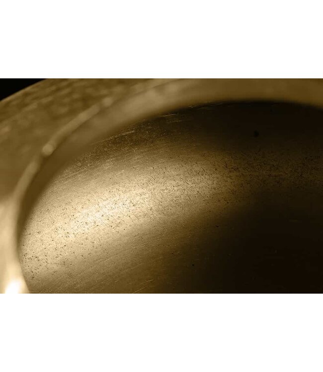 Invicta Interior Moderne decoratieve vaas ABSTRACT ORIENT 35cm goud rond metaal gehamerd ontwerp - 43510