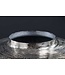 Invicta Interior Moderne decoratieve vaas ABSTRACT ORIENT 35cm zilver rond metaal gehamerd ontwerp - 43509