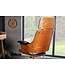 Invicta Interior In hoogte verstelbare bureaustoel MANHATTAN kunstleer massief hout met armleuning retro design - 44195