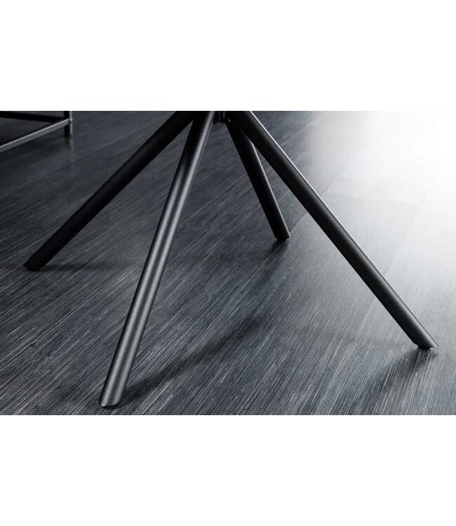 Invicta Interior Bureaustoel VERONA grijs structuurstof met armleuning zwart metalen poten - 44160