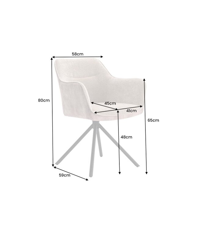 Invicta Interior Bureaustoel VERONA mosterdgeel fluweel structuurstof met armleuning zwart metalen poten - 44157