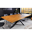 Invicta Interior Massief houten eettafel GALAXIE 200 cm vintage bruin grenen gerecycled industrieel design - 43678