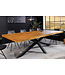 Invicta Interior Massief houten eettafel GALAXIE 200 cm vintage bruin grenen gerecycled industrieel design - 43678