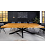 Invicta Interior Massief houten eettafel GALAXIE 200 cm vintage bruin grenen gerecycled industrieel design - 43678