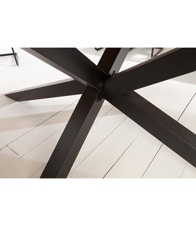 Invicta Interior Massief houten eettafel GALAXIE 200 cm vintage bruin grenen gerecycled industrieel design - 43678