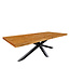 Invicta Interior Massief houten eettafel GALAXIE 200 cm vintage bruin grenen gerecycled industrieel design - 43678