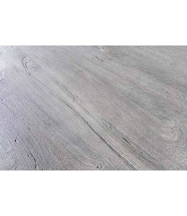 Invicta Interior Ronde eettafel SCORPION 80cm grijs mango massief hout zwarte metalen poten Hairpin Poten Retro - 43663