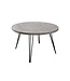 Invicta Interior Ronde eettafel SCORPION 80cm grijs mango massief hout zwarte metalen poten Hairpin Poten Retro - 43663