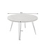 Invicta Interior Ronde eettafel SCORPION 80cm grijs mango massief hout zwarte metalen poten Hairpin Poten Retro - 43663