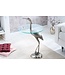 Invicta Interior Ronde bijzettafel WILDLIFE HERON 90cm zilveren metalen glazen reigersculptuur handgemaakt - 43514