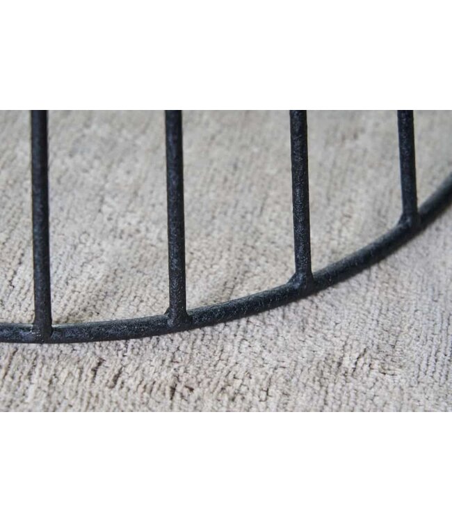 Invicta Interior Ronde bijzettafel VARIATION 55cm zwart ijzeren metalen frame handgemaakt - 43508