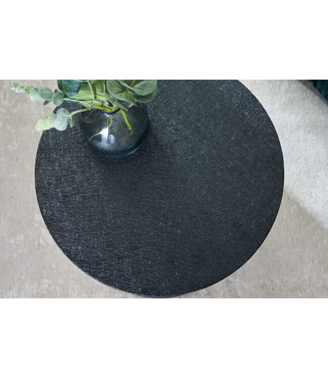 Invicta Interior Ronde bijzettafel VARIATION 45cm zwart metalen frame ijzer handgemaakt - 43507