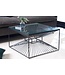 Invicta Interior Abstracte salontafel ILLUSION 60cm zwart metaal glas handgemaakt modern design - 43502