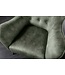 Invicta Interior Design XL fauteuil AMSTERDAM groen fluweel zwart metalen poten retrostijl - 43569