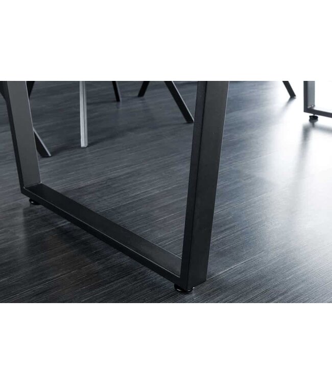 Invicta Interior Moderne eettafel LOFT 160cm eiken design zwart metalen poten sledeonderstel Industrieel - 6538955