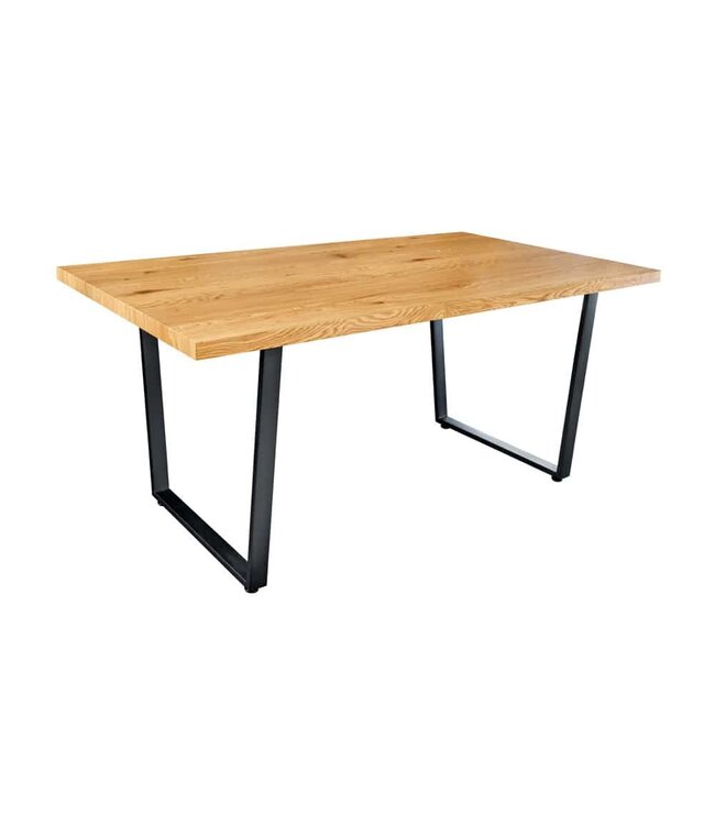 Invicta Interior Moderne eettafel LOFT 160cm eiken design zwart metalen poten sledeonderstel Industrieel - 6538955