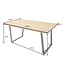 Invicta Interior Moderne eettafel LOFT 160cm eiken design zwart metalen poten sledeonderstel Industrieel - 6538955