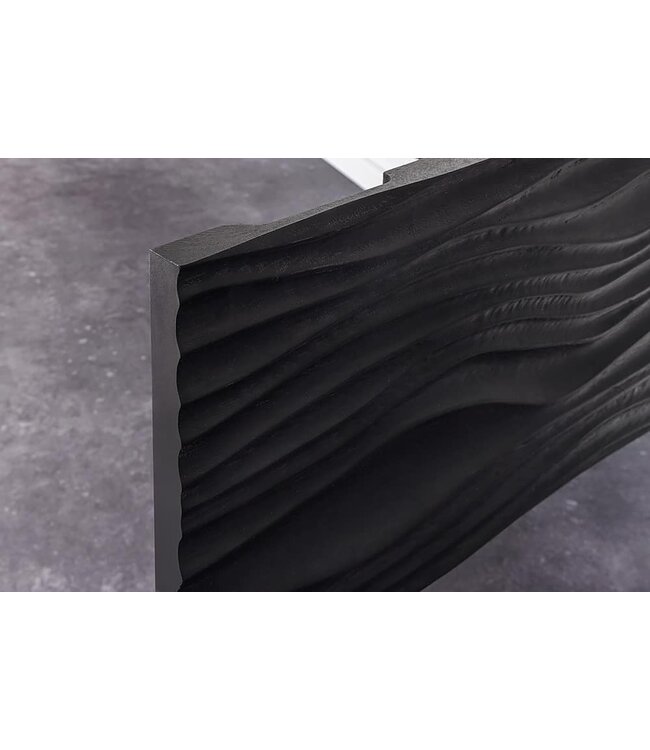 Invicta Interior Design TV-meubel WAVE 160cm zwart mango massief hout - 43477