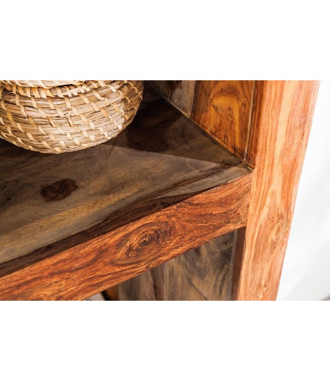 Invicta Interior Massieve plank MAKASSAR 180cm Sheeshamhout smoke finish 8 vakken handgemaakt - 43065