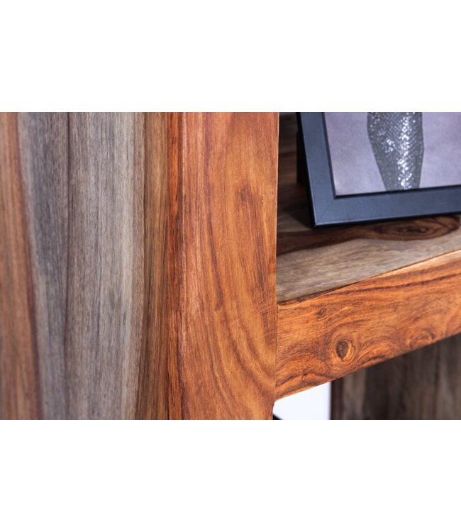 Invicta Interior Massieve plank MAKASSAR 180cm Sheeshamhout smoke finish 8 vakken handgemaakt - 43065