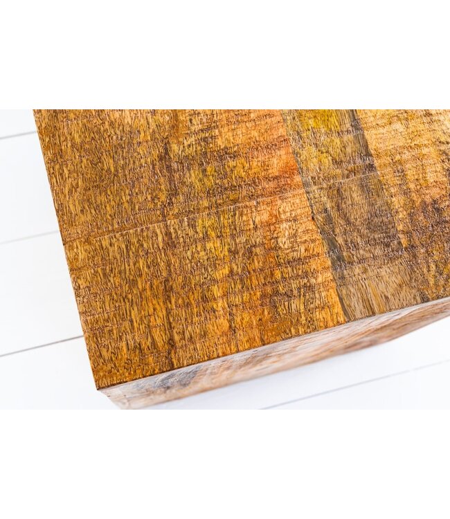 Invicta Interior Naturel set van 2 bijzettafels CURACAO 40cm mangohouten blokjes - 42577