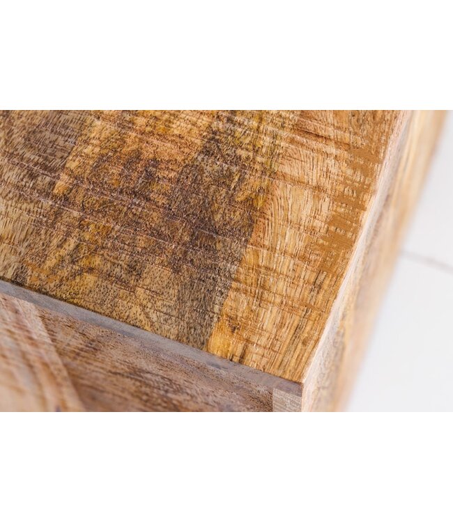 Invicta Interior Naturel set van 2 bijzettafels CURACAO 40cm mangohouten blokjes - 42577