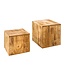 Invicta Interior Naturel set van 2 bijzettafels CURACAO 40cm mangohouten blokjes - 42577