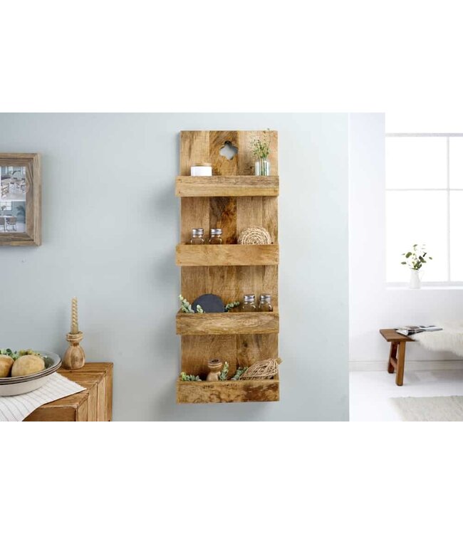 Invicta Interior Stevige keukenplank HEMINGWAY 80cm mangohouten wandplank - 42573