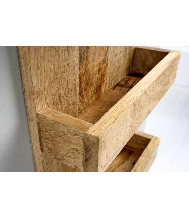 Invicta Interior Stevige keukenplank HEMINGWAY 80cm mangohouten wandplank - 42573