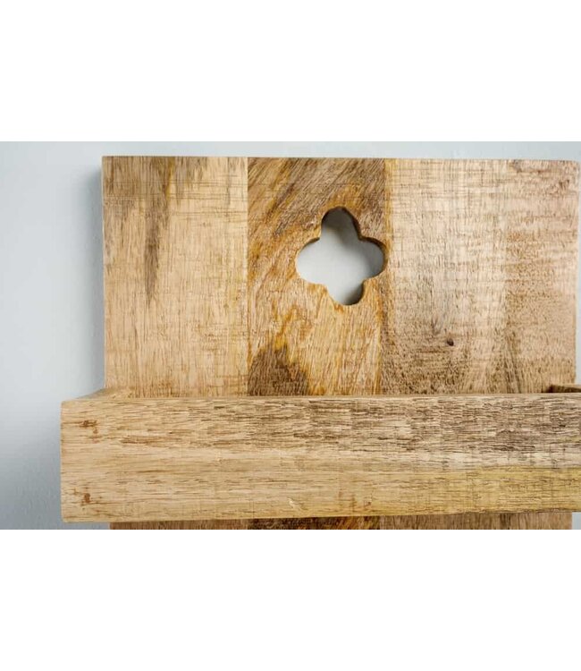 Invicta Interior Stevige keukenplank HEMINGWAY 80cm mangohouten wandplank - 42573