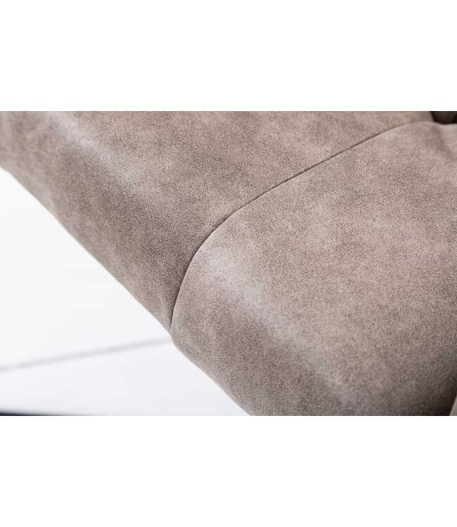 Invicta Interior Exclusief design stoel LOFT microvezel vintage taupe met armleuning - 42475