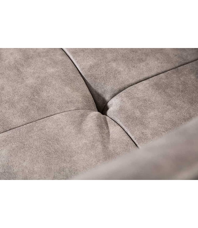 Invicta Interior Exclusief design stoel LOFT microvezel vintage taupe met armleuning - 42475