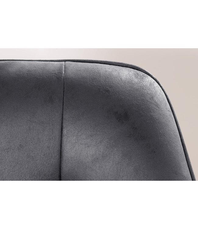 Invicta Interior Design stoel LOFT antiek grijs draaiframe van massief beukenhout met armleuning - 42388