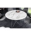 Invicta Interior Ronde eettafel ELLIPSE 120cm marmer witte keramische haarspeldpoten gemaakt in Italie - 42369