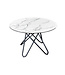 Invicta Interior Ronde eettafel ELLIPSE 120cm marmer witte keramische haarspeldpoten gemaakt in Italie - 42369