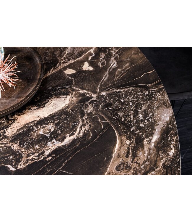 Invicta Interior Ronde eettafel ELLIPSE 120cm natuursteen keramische haarspeldpoten gemaakt in Italie - 42368