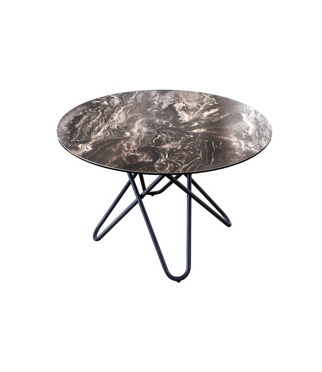 Invicta Interior Ronde eettafel ELLIPSE 120cm natuursteen keramische haarspeldpoten gemaakt in Italie - 42368