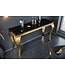 Invicta Interior Elegante consoletafel MODERN BAROK 145cm zwart goud opaalglas roestvrijstalen poten - 42314