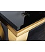 Invicta Interior Elegante consoletafel MODERN BAROK 145cm zwart goud opaalglas roestvrijstalen poten - 42314