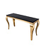 Invicta Interior Elegante consoletafel MODERN BAROK 145cm zwart goud opaalglas roestvrijstalen poten - 42314