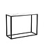 Invicta Interior Elegante consoletafel BOUTIQUE 110 cm wit kristalglas met marmeren decor zwart frame - 42170