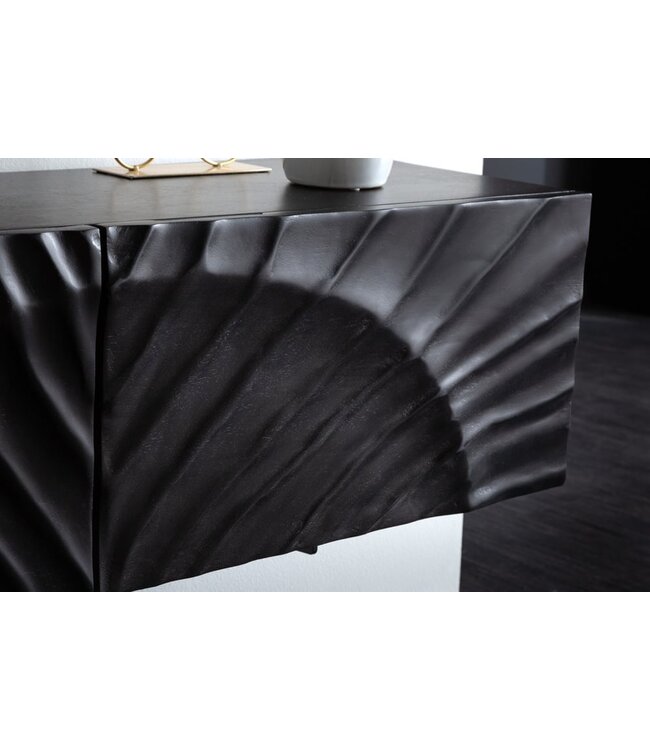 Invicta Interior Massief tv-meubel SCORPION 160 cm hangend dressoir van zwart mangohout - 41995