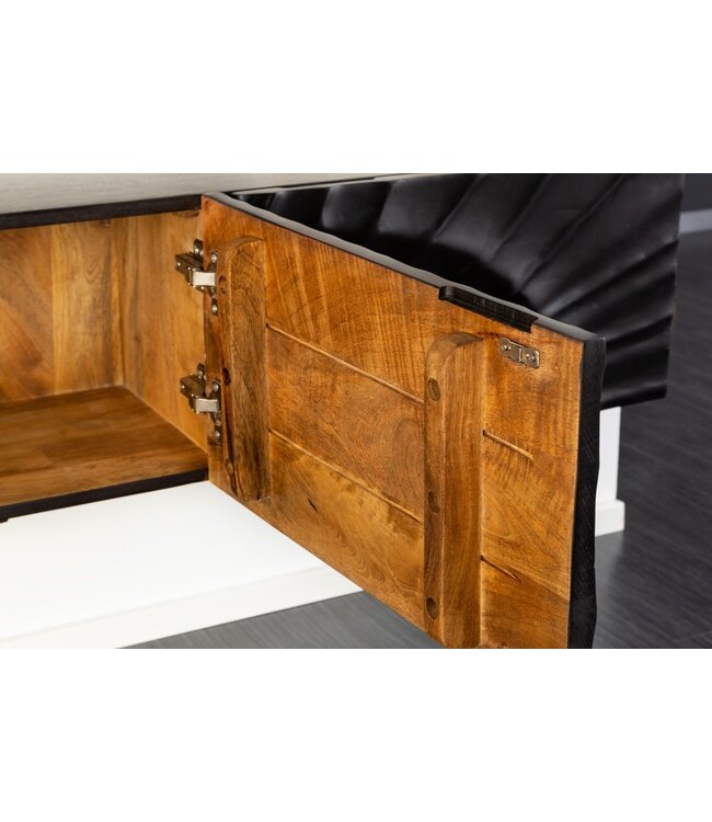 Invicta Interior Massief tv-meubel SCORPION 160 cm hangend dressoir van zwart mangohout - 41995