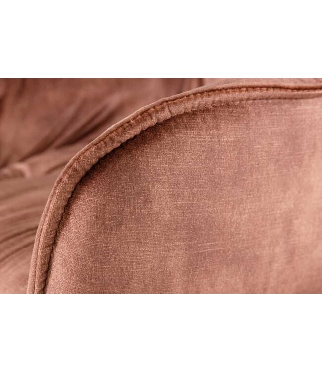 Invicta Interior Design barkruk MILANO bruin fluwelen barstoel met Chesterfield quilting - 41962