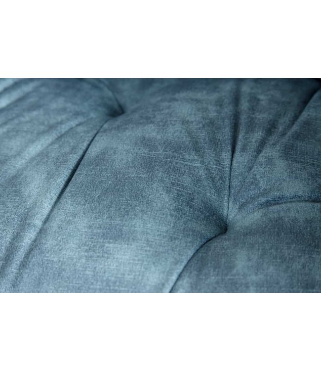 Invicta Interior Design barkruk MILANO petrol fluwelen barstoel met Chesterfield quilting - 41961