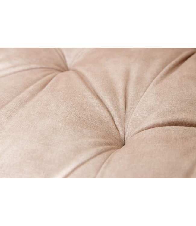 Invicta Interior Design barkruk MILANO champagne fluwelen barstoel met Chesterfield quilting - 41958