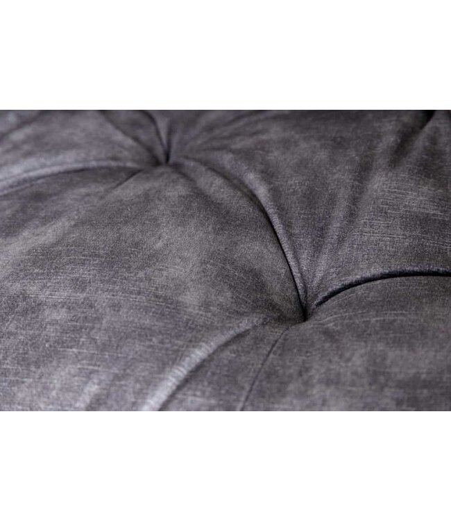 Invicta Interior Design barkruk MILANO grijs fluwelen barstoel met Chesterfield quilting - 41957