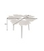 Invicta Interior Decoratieve salontafel GINKGO LEAFS 75cm zilver handgemaakt metaal - 41792
