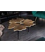 Invicta Interior Decoratieve salontafel GINKGO LEAFS 75cm goud handgemaakt metaal - 41791